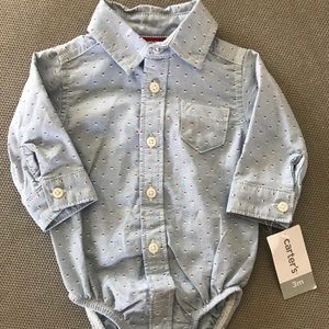 Boys button up Onsie